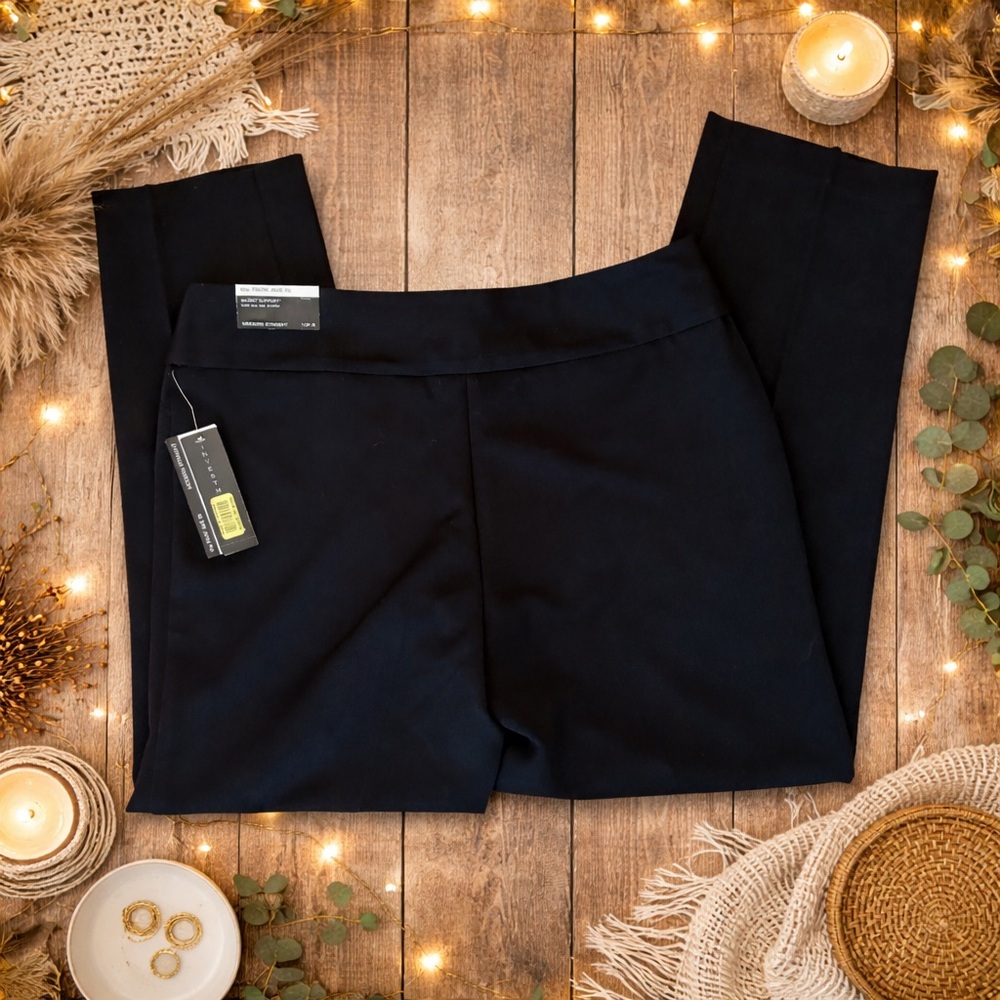 Investments Park Ave Fit Modern Straight Black Dress Pants Women’s 10P R NWT